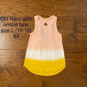 Old Navy girls ombré tank